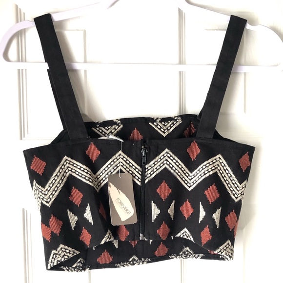 Forever 21 Contemporary Tribal Crop Top - Picture 4 of 5